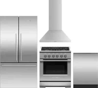 4 Piece Package Includes Refrigerator, Range, Hood And Dishwasher